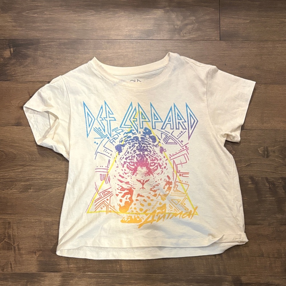 Chaser Def Leppard Graphic Tee - Cream